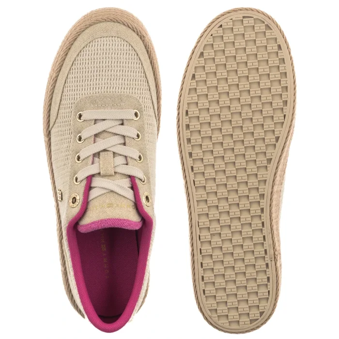 Espadryle Tommy Hilfiger TH Foxing Platform Rope Classic Beige/Fuchsia FW0FW09173 062 – zdjęcie 5