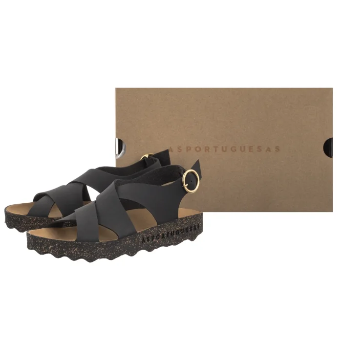 Sandały Asportuguesas Cusk L Eco Nubuck Black P018278000 – zdjęcie 6
