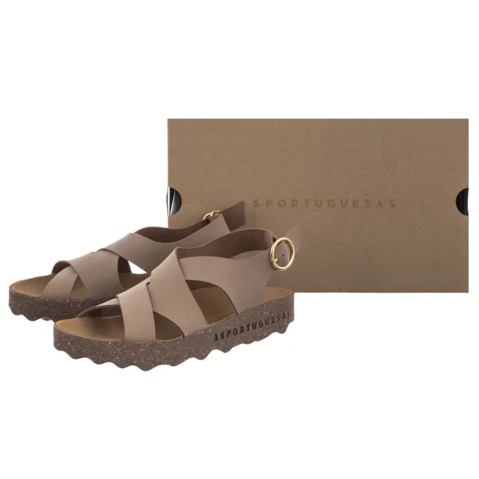 Sandały Asportuguesas Cusk L Eco Nubuck Sand P018278006 – zdjęcie 6