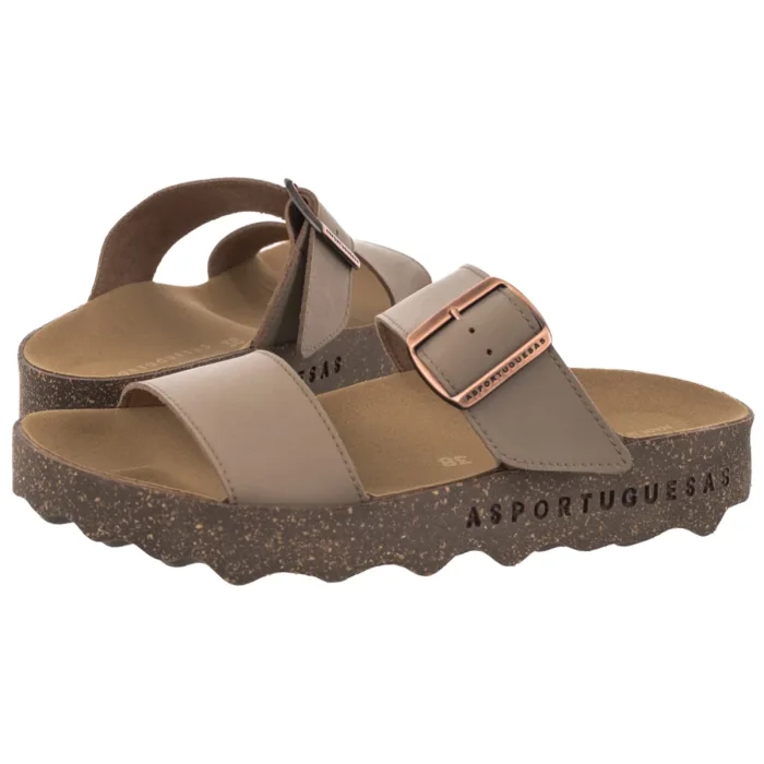 Klapki Asportuguesas Coly L Eco Nubuck Sand P018225020 – zdjęcie 1