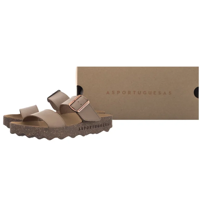 Klapki Asportuguesas Coly L Eco Nubuck Sand P018225020 – zdjęcie 6