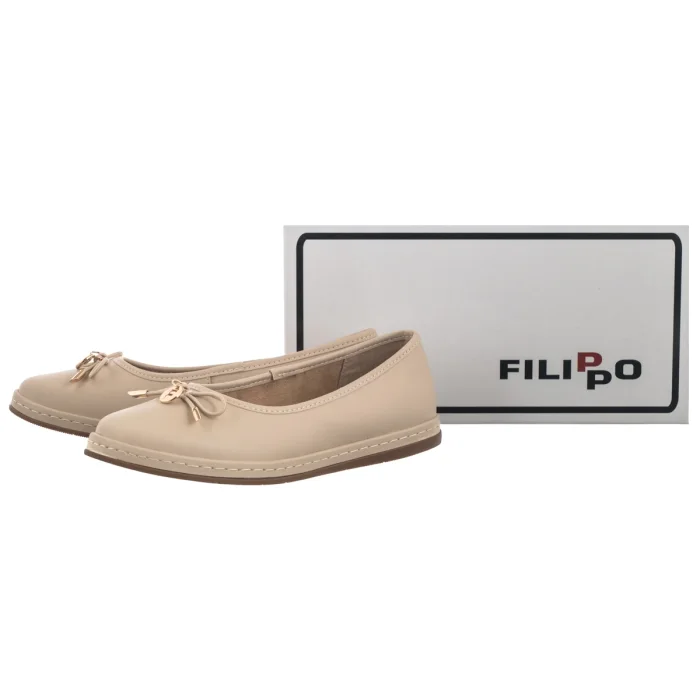Baleriny Filippo Beżowe DP6856/26 BE – zdjęcie 6