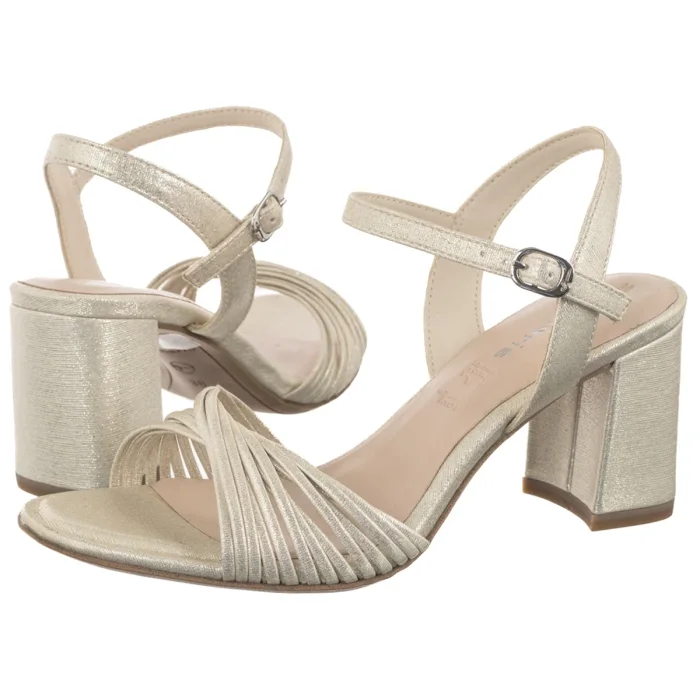 Sandały Tamaris Srebrne 1-28324-42 179 Champagne – zdjęcie 1