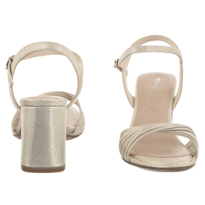 Sandały Tamaris Srebrne 1-28324-42 179 Champagne – zdjęcie 3