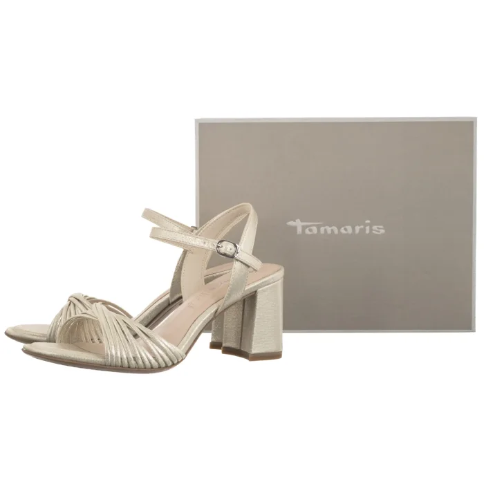 Sandały Tamaris Srebrne 1-28324-42 179 Champagne – zdjęcie 5