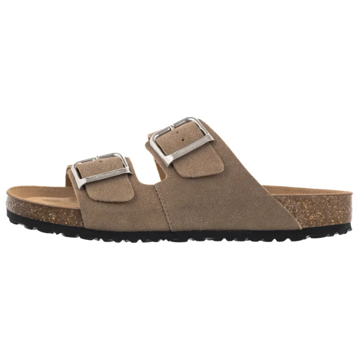 Klapki Tamaris Beżowe 1-27503-42 3C3 Taupe Nubuc – zdjęcie 2