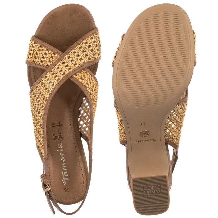 Sandały Tamaris Koniakowe 1-28315-46 392 Cognac Comb – zdjęcie 5