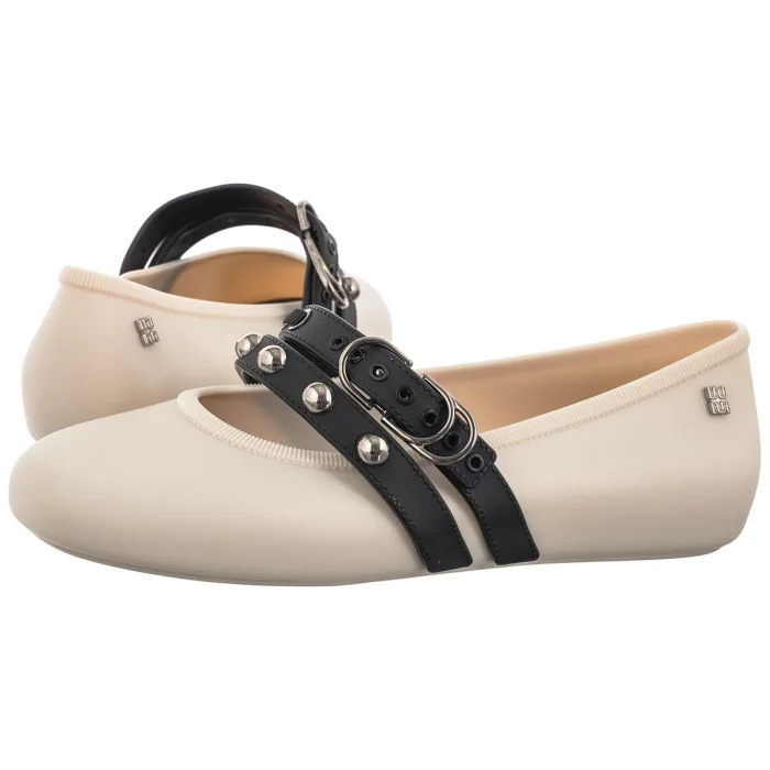 Baleriny Melissa Soft Ballerina Studs A 37049/BQ313 Beige/Black – zdjęcie 1