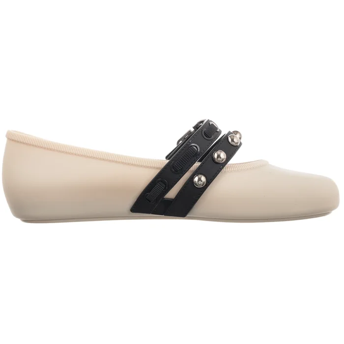Baleriny Melissa Soft Ballerina Studs A 37049/BQ313 Beige/Black – zdjęcie 3