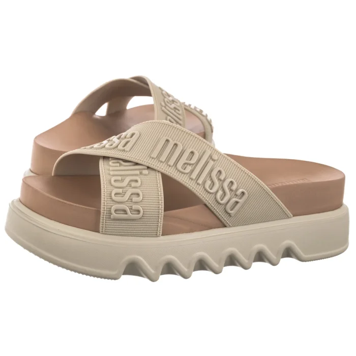 Klapki Melissa Cross M Lover Platform 37368/BS186 Beige/Brown – zdjęcie 1