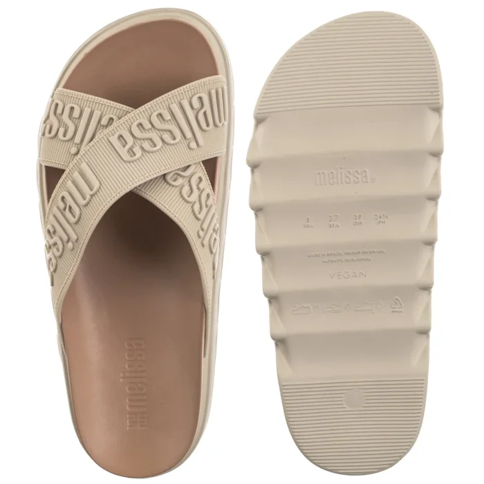 Klapki Melissa Cross M Lover Platform 37368/BS186 Beige/Brown – zdjęcie 5