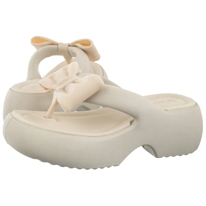 Japonki Melissa Free Fuzzy Platform BO 37622/BS135 Beige – zdjęcie 1