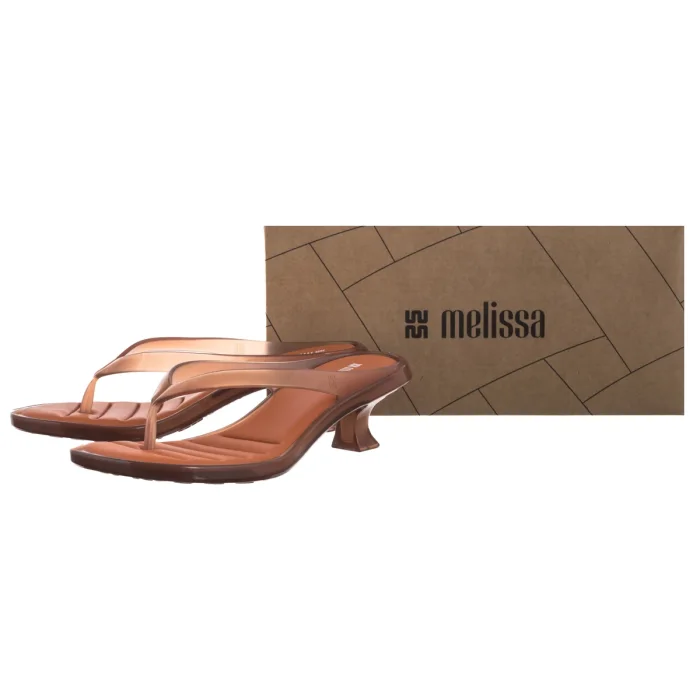 Japonki Melissa Thong Kitten Heel AD 38068/BU427 Brown/Orange – zdjęcie 6