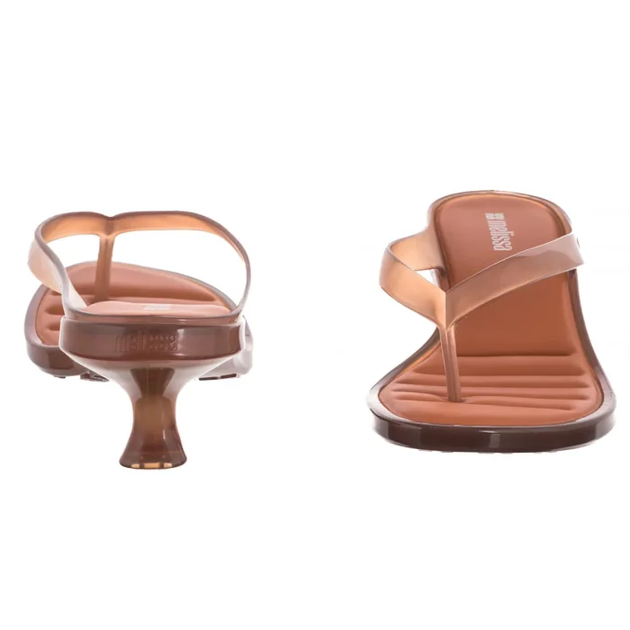 Japonki Melissa Thong Kitten Heel AD 38068/BU427 Brown/Orange – zdjęcie 4
