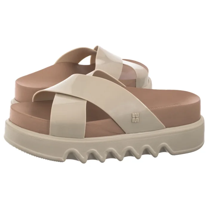 Klapki Melissa Cozy Cross Platform AD 38073/BU396 Beige/Brown – zdjęcie 1