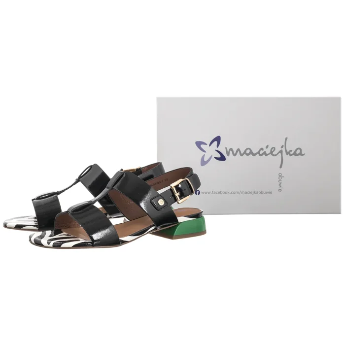 Sandały Maciejka Czarne K7455-01/00-1 – zdjęcie 6
