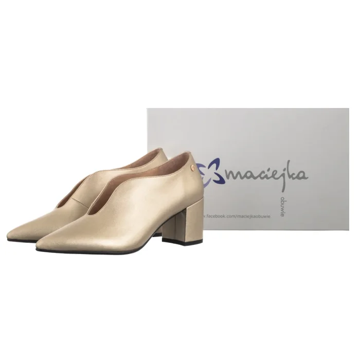 Czółenka Maciejka Złote Matowe K7469-26/00-1 – zdjęcie 6