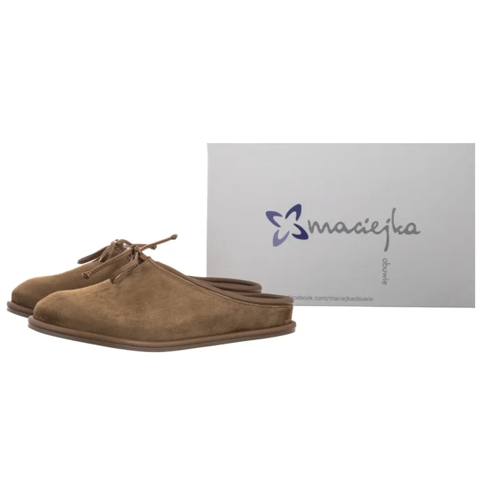 Kapcie Maciejka Brązowe K7514-14/00-1 – zdjęcie 6