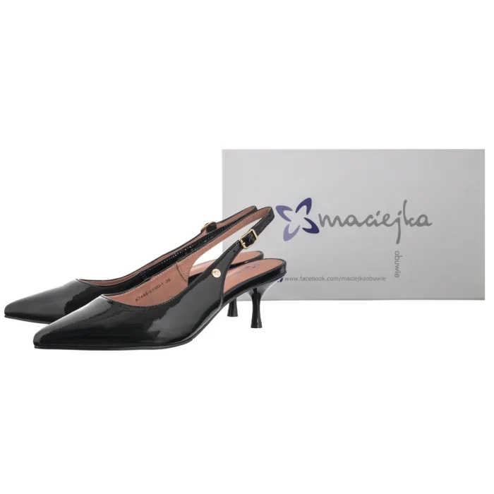 Czółenka Maciejka Czarne K7448-01/00-1 – zdjęcie 6