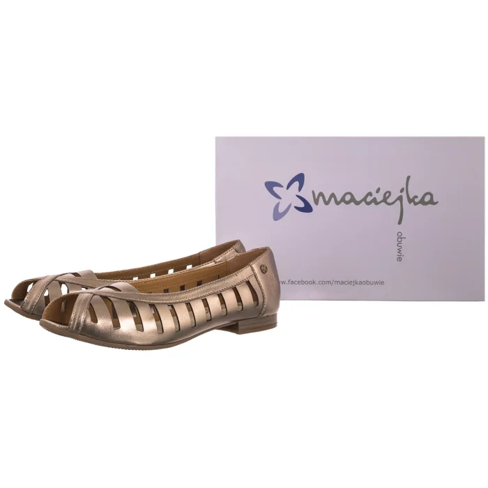 Baleriny Maciejka Złote P7540-25/00-1 – zdjęcie 6