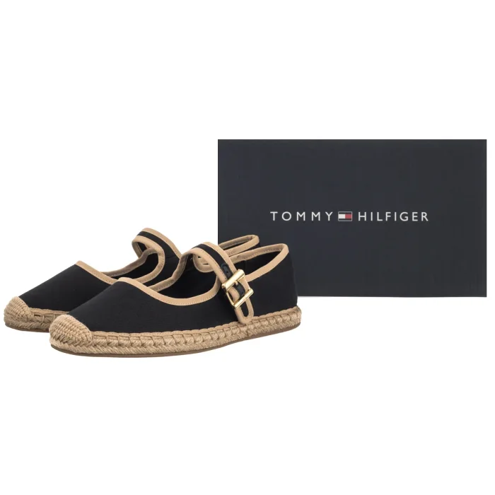 Espadryle Tommy Hilfiger Buckle Maryjane Espadrille Black FW0FW09239 BDS – zdjęcie 6