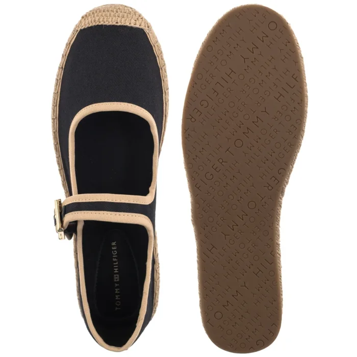 Espadryle Tommy Hilfiger Buckle Maryjane Espadrille Black FW0FW09239 BDS – zdjęcie 5