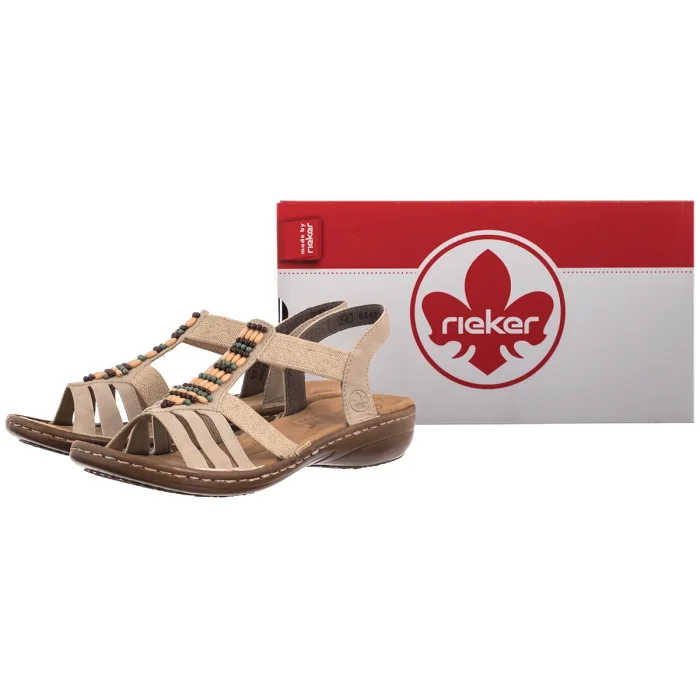 Sandały Rieker Beżowe 60851-62 Beige – zdjęcie 6