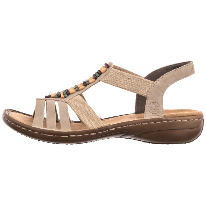 Sandały Rieker Beżowe 60851-62 Beige – zdjęcie 2