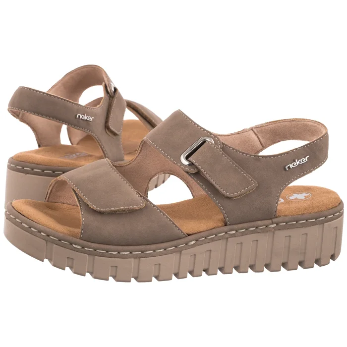 Sandały Rieker Beżowe V1382-64 Beige – zdjęcie 1