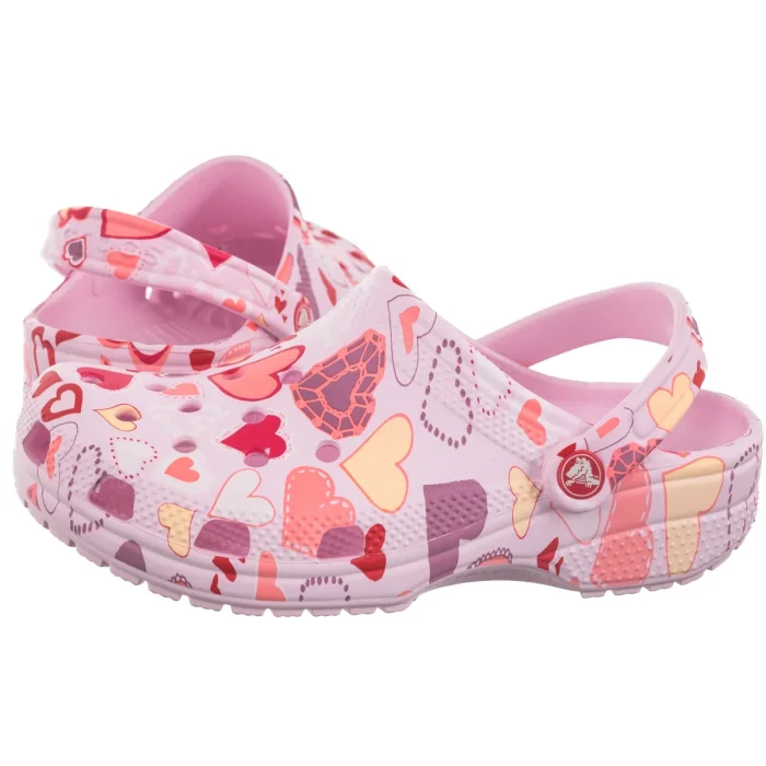 Klapki Crocs Classic Vday Clog K Pink Milk/Hearts 209754-7CI – zdjęcie 1