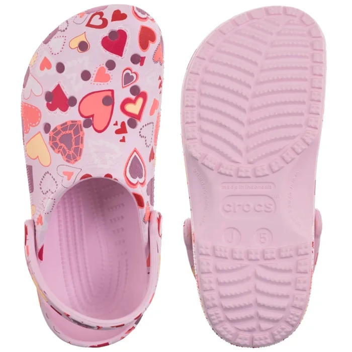 Klapki Crocs Classic Vday Clog K Pink Milk/Hearts 209754-7CI – zdjęcie 5