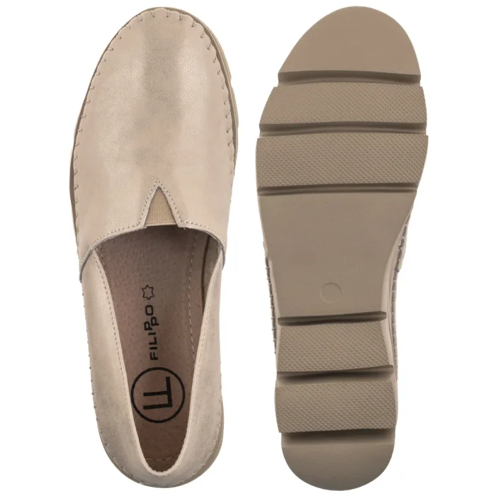 Mokasyny Filippo Złote DP6161/26 GO – zdjęcie 5