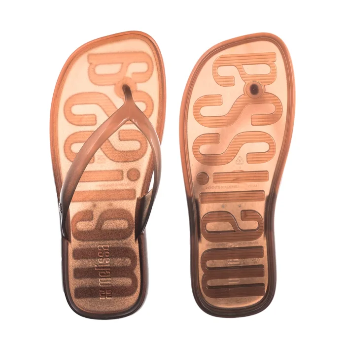 Japonki Melissa Beachwear AD 37864/BU241 Brown/Black – zdjęcie 5