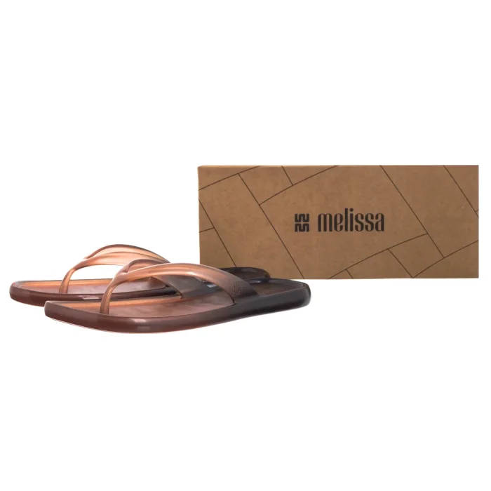 Japonki Melissa Beachwear AD 37864/BU241 Brown/Black – zdjęcie 6