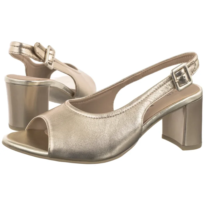 Sandały Caprice Złote 9-28307-46 978 Lt. Gold Metal – zdjęcie 1