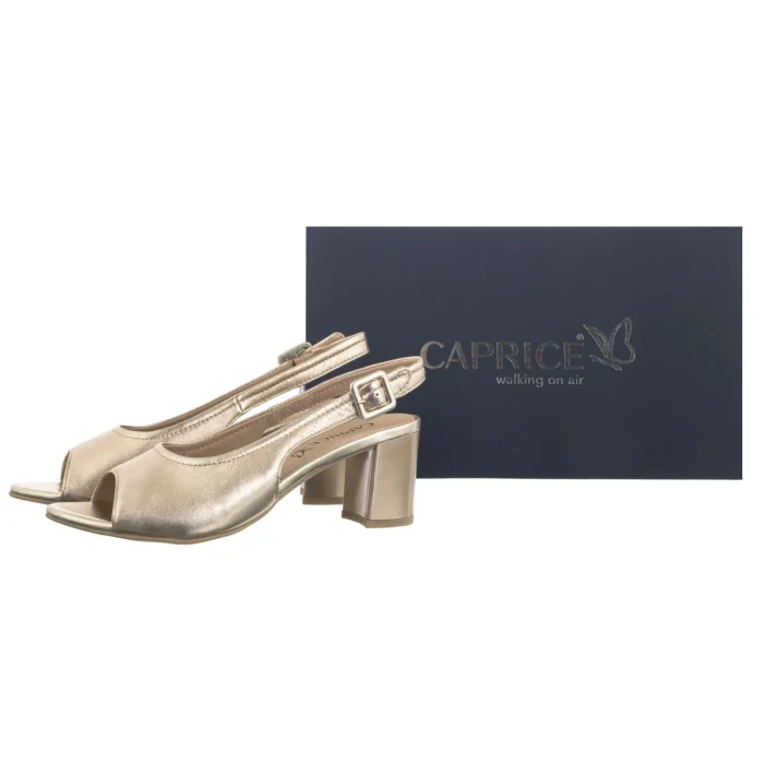 Sandały Caprice Złote 9-28307-46 978 Lt. Gold Metal – zdjęcie 6