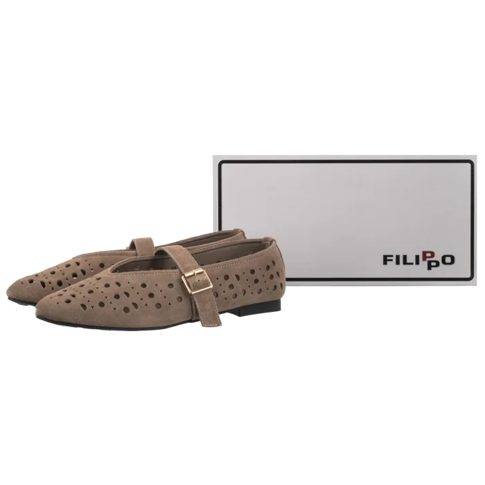 Baleriny Filippo Beżowe DP7875/26 BE – zdjęcie 6