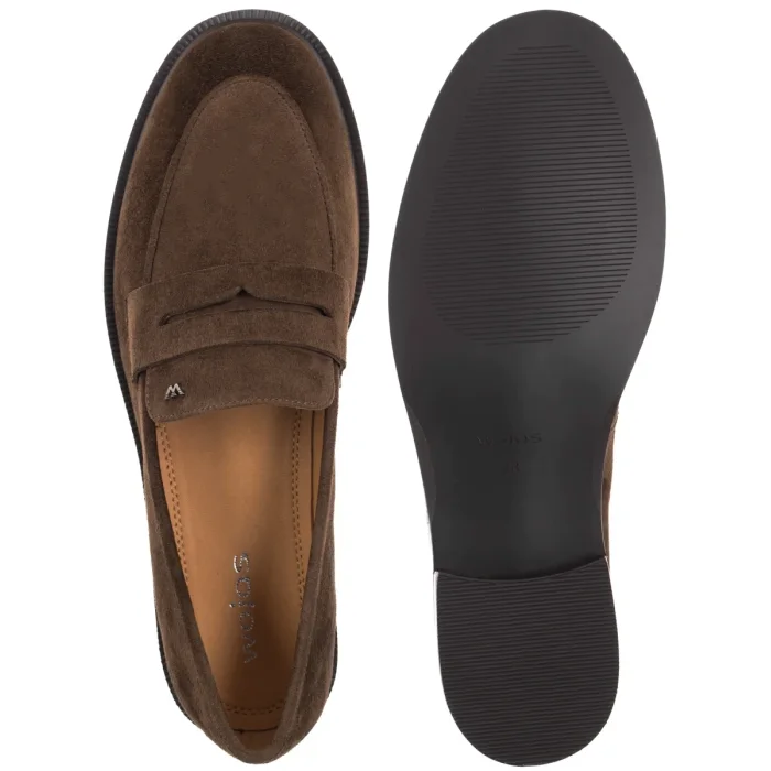 Mokasyny Wojas Brązowe 46398-62 – zdjęcie 5