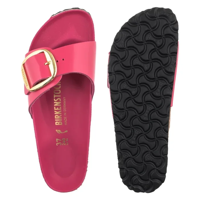 Klapki Birkenstock Madrid Big Buckle High-Shine Fuchsia Tulip 1031844 – zdjęcie 5