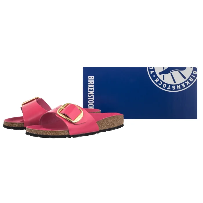 Klapki Birkenstock Madrid Big Buckle High-Shine Fuchsia Tulip 1031844 – zdjęcie 6