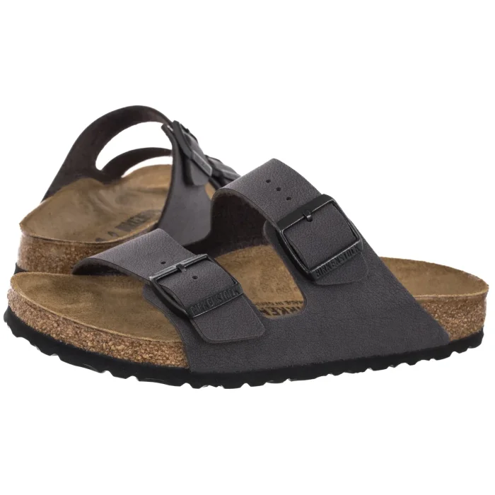 Klapki Birkenstock Arizona BS Velvet Gray/Black Buckles 1032023 – zdjęcie 1