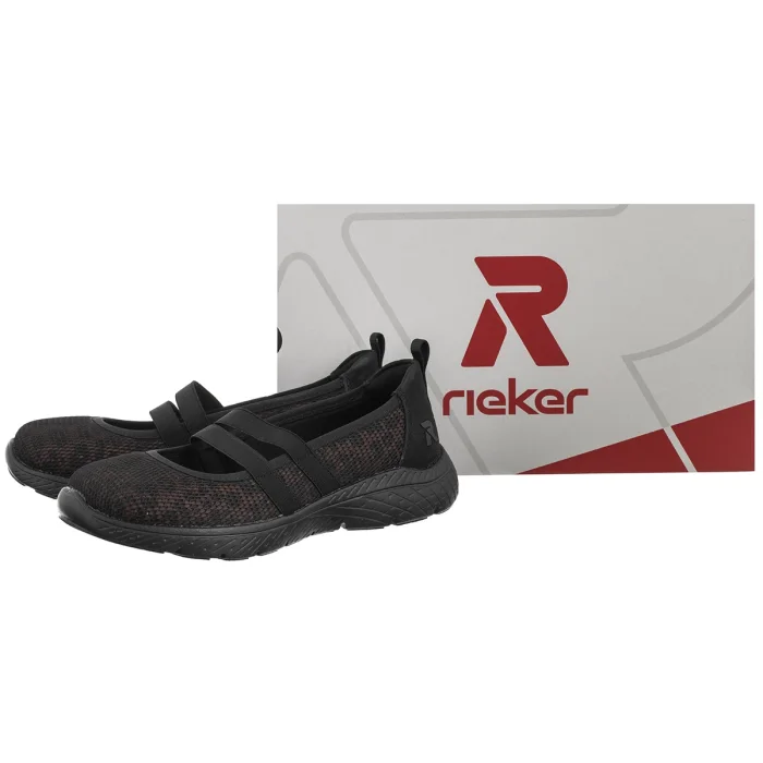 Baleriny Rieker Czarne M5075-00 Black – zdjęcie 6