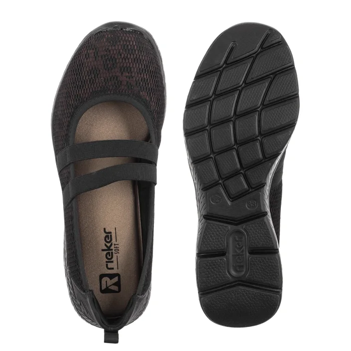 Baleriny Rieker Czarne M5075-00 Black – zdjęcie 5