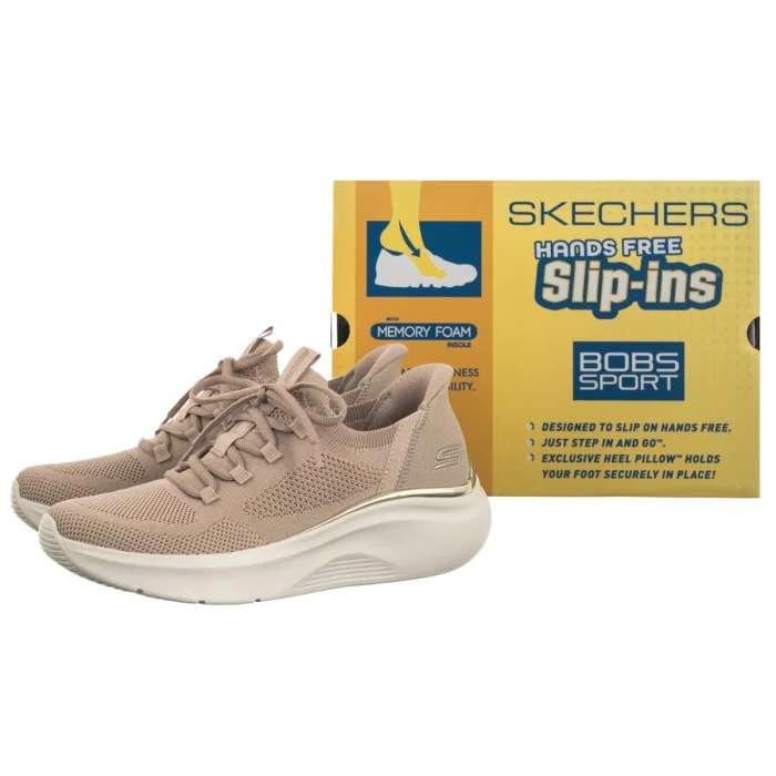 Sneakersy Skechers Bobs B Love True Delight Slip-Ins Taupe 117617/TPE – zdjęcie 6