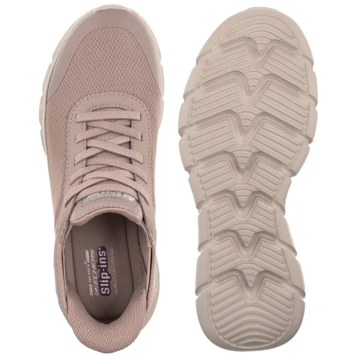 Sneakersy Skechers Bobs B Flex Hi Linear Force Slip-Ins Taupe 117391/TPE – zdjęcie 5