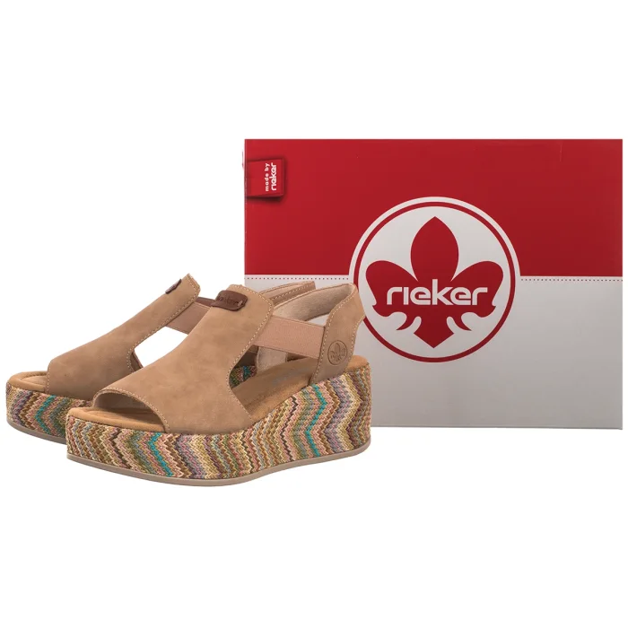 Sandały Rieker Beżowe 69472-60 Beige – zdjęcie 6