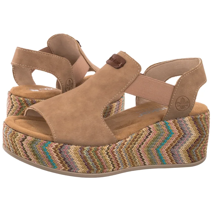 Sandały Rieker Beżowe 69472-60 Beige – zdjęcie 1
