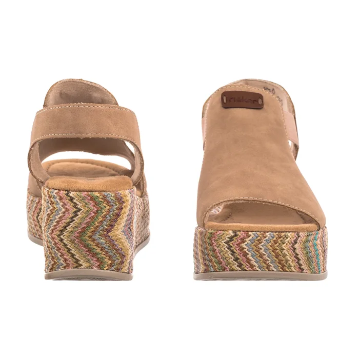 Sandały Rieker Beżowe 69472-60 Beige – zdjęcie 4