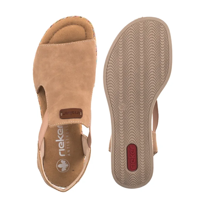 Sandały Rieker Beżowe 69472-60 Beige – zdjęcie 5