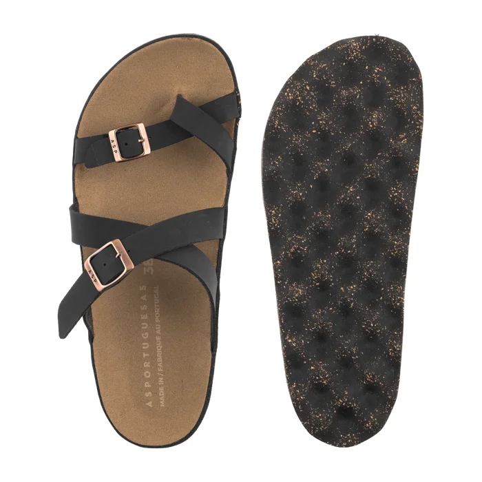 Japonki Asportuguesas Capri L Eco Nubuck Black P018331000 – zdjęcie 5